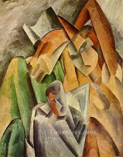 Familia de Arlequín 1909 cubismo Pablo Picasso Pintura al óleo